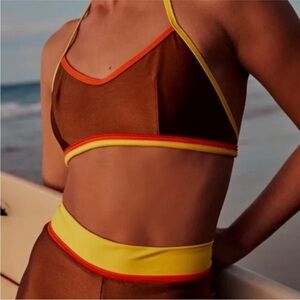 Atmosea (Free People) Sunset Surf Bikini Top SZ XS NWOT